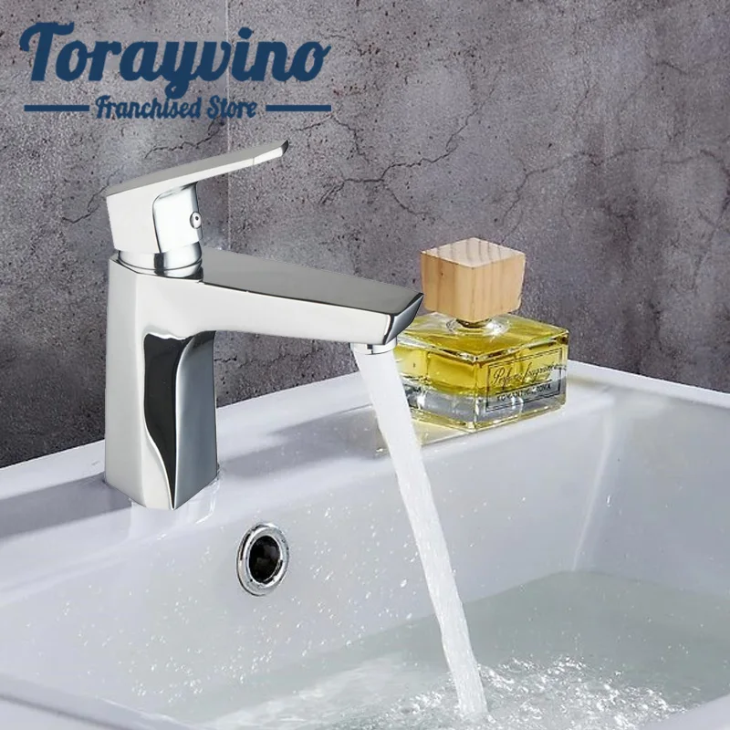 Кран для раковины Torayvino с креплением на палубе кран короткий torneira banheiro misturador duplo