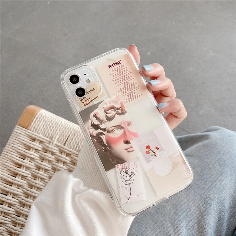 xiaomi leather case cover Fashion Cute David Art Phone Case For Xiaomi Mi Note 10 9t A3 9 Lite POCO X3 Cover For Redmi Note 7 8 9 Pro 9s 8t Soft Cases case for xiaomi