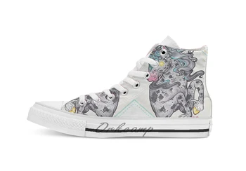 

Heart Headed Horse breathable Casual High Top lace-up Canvas shoes sneakers Drop shipping
