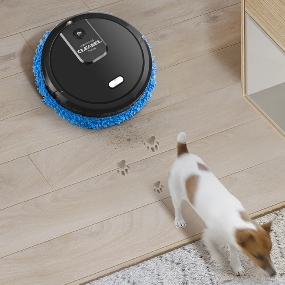 miracle mop 360° Rotate Household Robot Charging Vacuum Cleaner Rotary Mopping Machine Sweeping Robot USB Charging Sweeping and Dragging best mop for tile floors