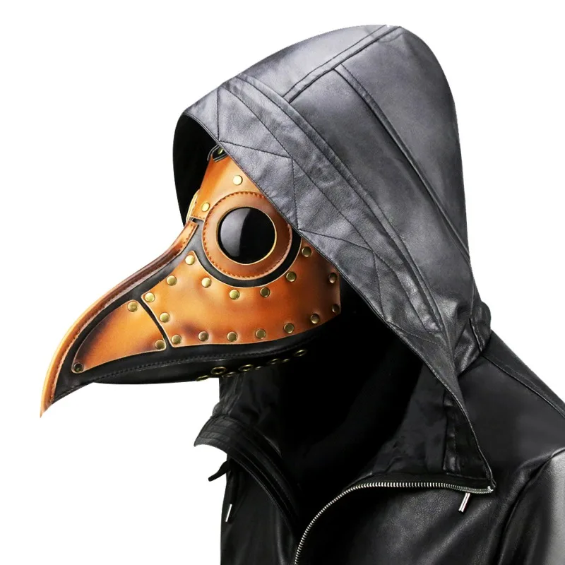 New Plague Doctor Mask Beak Doctor Mask Long Nose Cosplay Fancy Mask Leather Halloween Party beak Mask Movie Theme Props