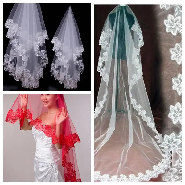Свадебные вуали кристалл, свадьба, для новобрачных 1,5 метров 2,5 метров длинные один слой вуали белый/красный свадебные аксессуары