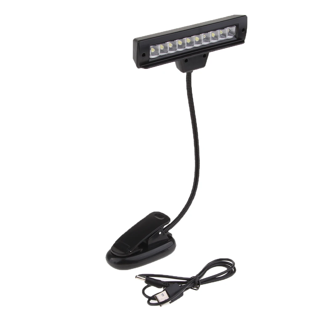 USB перезаряжаемая музыкальная лампа со стойкой 10 яркий светодиодный, прикроватный ночник настольная лампа для чтения