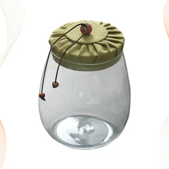 

1PC Grain Container Tea Portable Glass Storage Container Storage Jar Empty Storage Bottle for Shop Kitchen Home