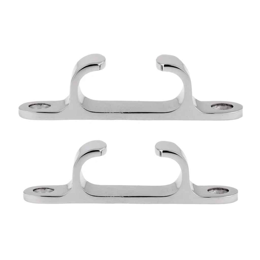 2 из нержавеющей стали линия прямой Fairlead лук Chock морская киповая планка лодки парусный спорт