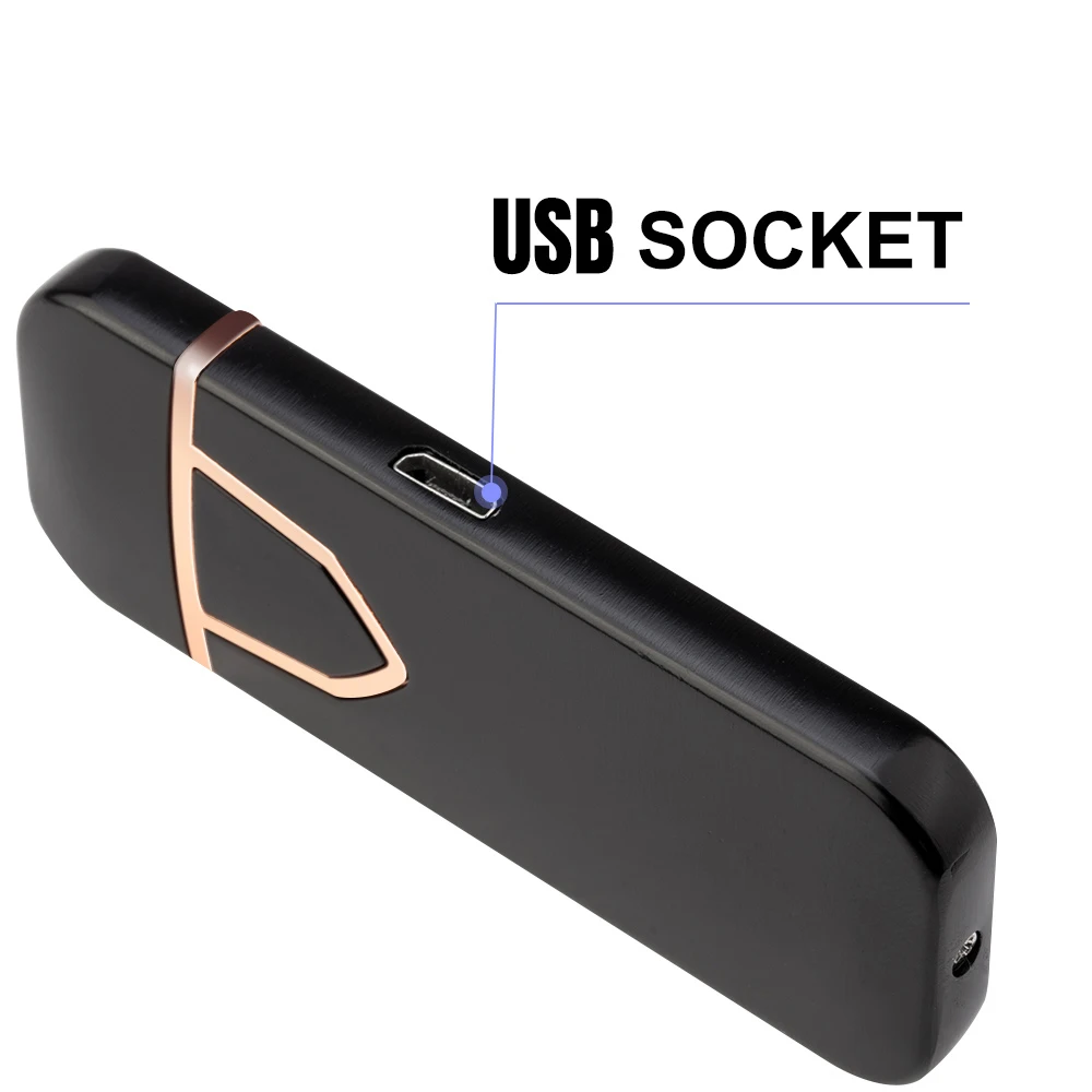 Новинка, тонкая usb зарядка, зажигалка с сенсорным экраном, электронные зажигалки для сигарет, маленькая перезаряжаемая USB Зажигалка, ветрозащитная, подарок для мужчин