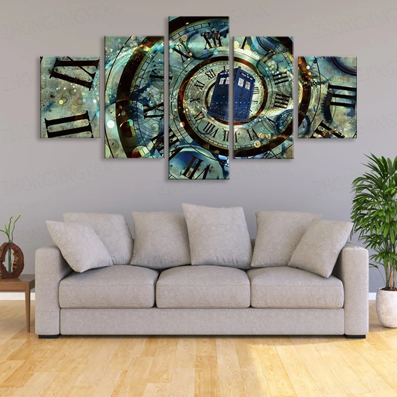 Doctor Who Wall Art Gift For Doctor Who Fan Doctor Who Poster Doctor Who Decor Doctor Who TARDIS Canvas Print Doctor Who Painting