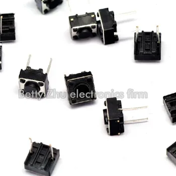 

1000PCS/LOT 6 * 6 * 5MM touch switch button switch 2 pin in the middle two feet