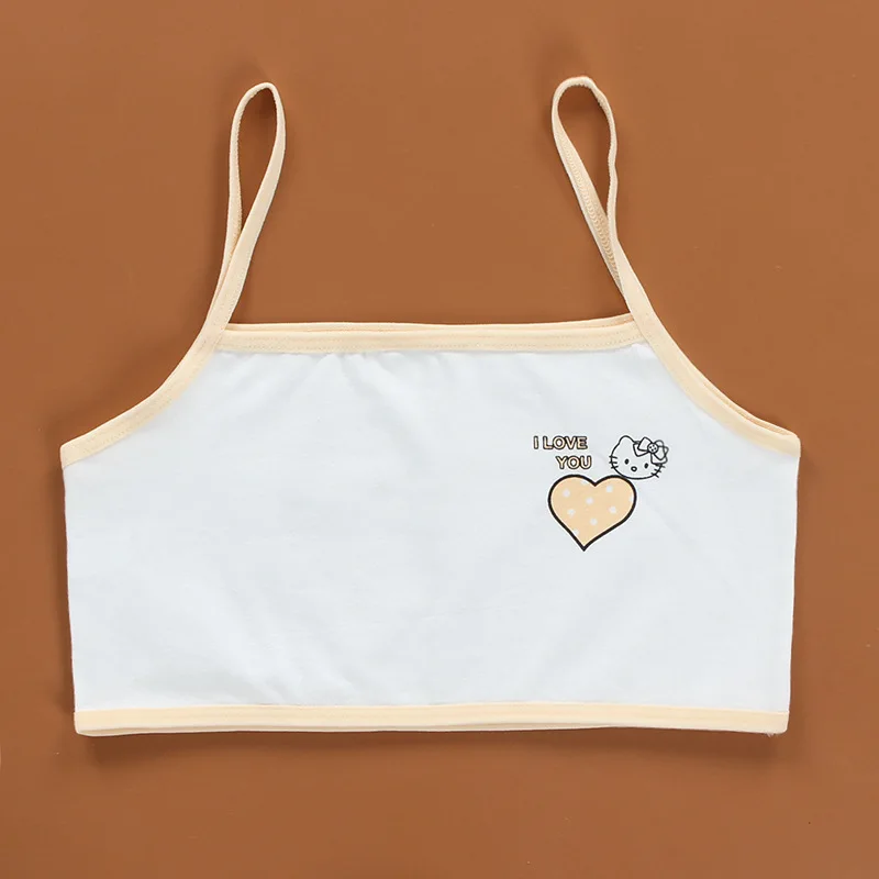 Girls Teenage Underwear Children Cotton Young Training Bra Kids Teens Puberty Crop Top 8-14 Years 3pc/Lot