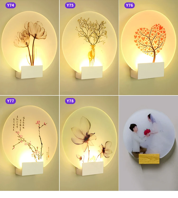 Lâmpada de Parede Corredor da Escada Artpad Romântico Moderno Loveliness Clássico Imagem Cabeceira Quarto Varanda Led Nordic Casa Parede Luz 8 w 27 Luminárias de parede