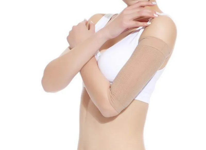 complexion 1pair 2 шт./пара утягивающая, компрессионная форма руки r для похудения рук пояс помогает тонизировать верхние руки рукав форма руки для женщин - Цвет: complexion 1pair