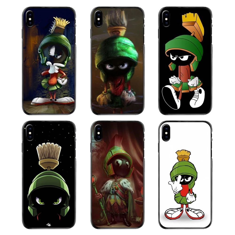 

marvin the martian Looney Tunes For iPhone 4 4S 5 5S 5C SE 6 6S 7 8 Plus X XR XS Max iPod Touch 4 5 6 Hard Phone Skin Case Cover