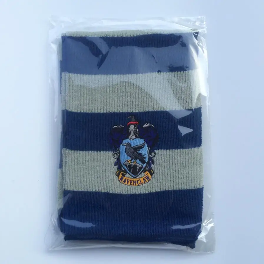 Горячая Распродажа шарф Поттер Косплей Костюм Гриффиндор Слизерин Ravenclaw Hufflepuff хлопковый шарф для женщин/мужчин/девочек/мальчиков украшения - Цвет: Ravenclaw