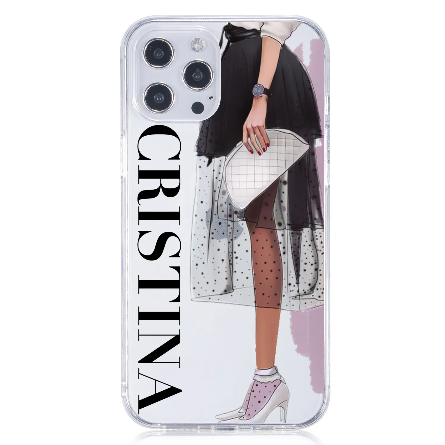 phone card case Fashion Girls Custom Name Phone Case for iPhone 13 Pro Max Case Cute 11 12 Mini SE 2020 7 8 Plus Luxury Cover for iPhone 13 X XR mobile pouch Cases & Covers