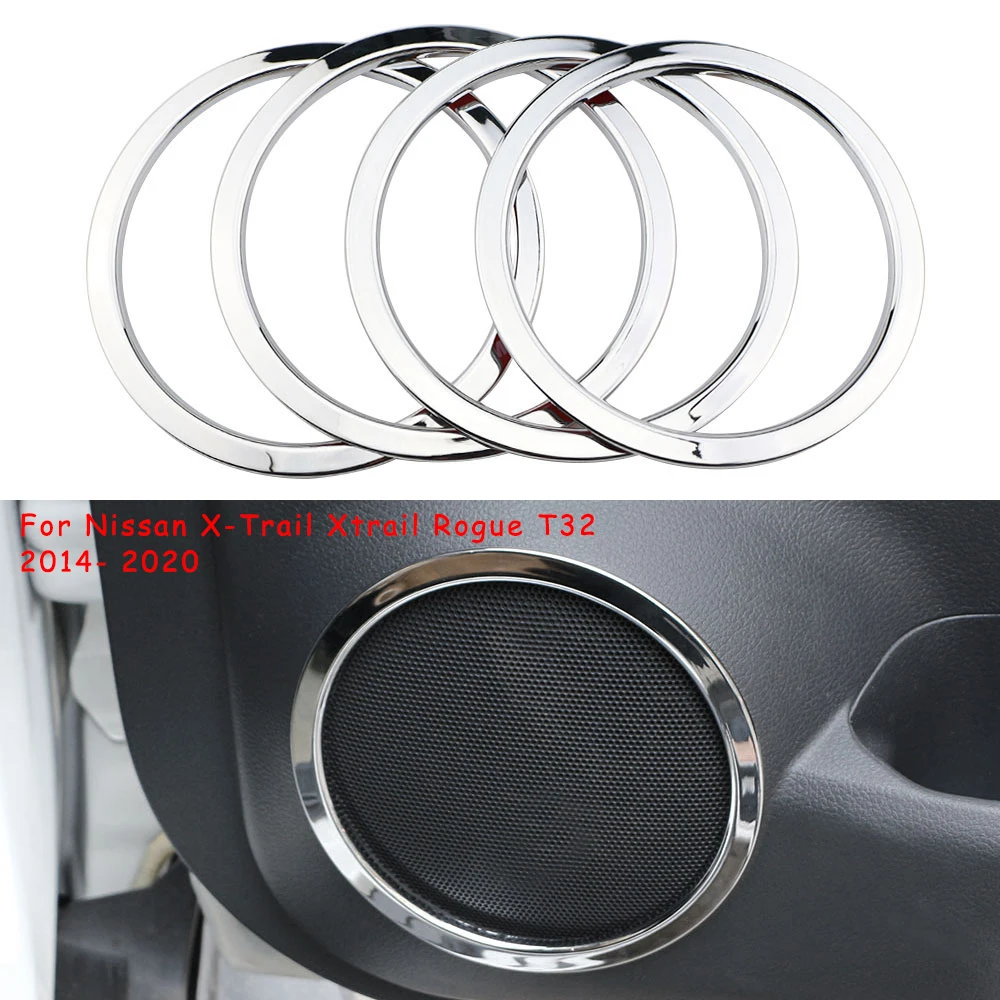 4 Pz Per Nissan X-Trail Xtrail Rogue T32 2014- 2020 Car Door Sound Stereo Audio Cover Trim Ring Abs Tweeter Speaker Cover