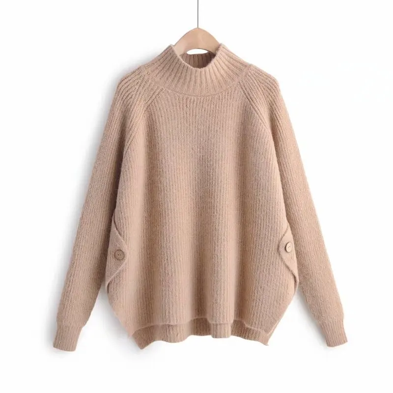 

XL39-2053 European and American Fashion Wind-button Sweaters