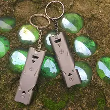 Свисток выживания алюминиевый высокочастотный Молл аварийный брелок для кемпинга пеших прогулок спортивные браслеты инструменты 150 дБ Горячая