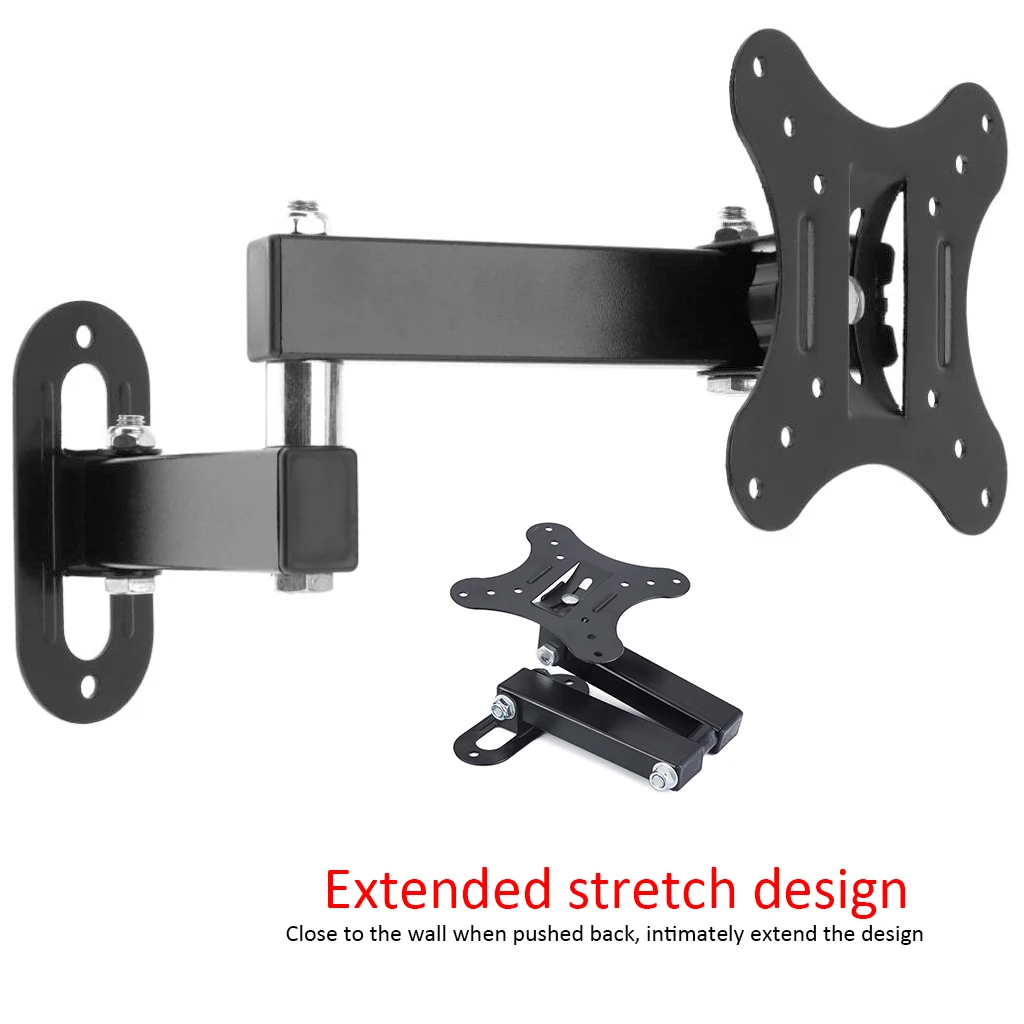 Universal TV Bracket Adjustable Tv Stand Wall Mount Bracket Rotated Holder TV Mounts For 14 To 27 Inch LCD LED Monitor Flat Pan