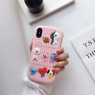 0102 GOOYIYO-мультяшный чехол для телефона для iPhone 11 Pro Max XS XR X мягкий силиконовый защитный чехол для iPhone 6 6S 7 8 Plus - Цвет: 0102