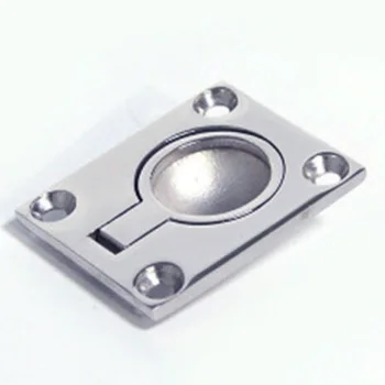

Marine Hatch Locker Silver Handle Ring Pull Lift Anti-Rust 48x38mm.Parts