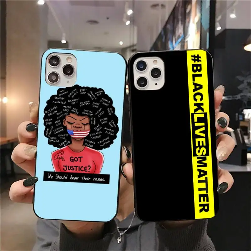 Чехол для телефона YJZFDYRM Black Lives Matter BLM сделай сам Роскошный чехол iPhone 11 pro XS MAX 8 7 6 6S
