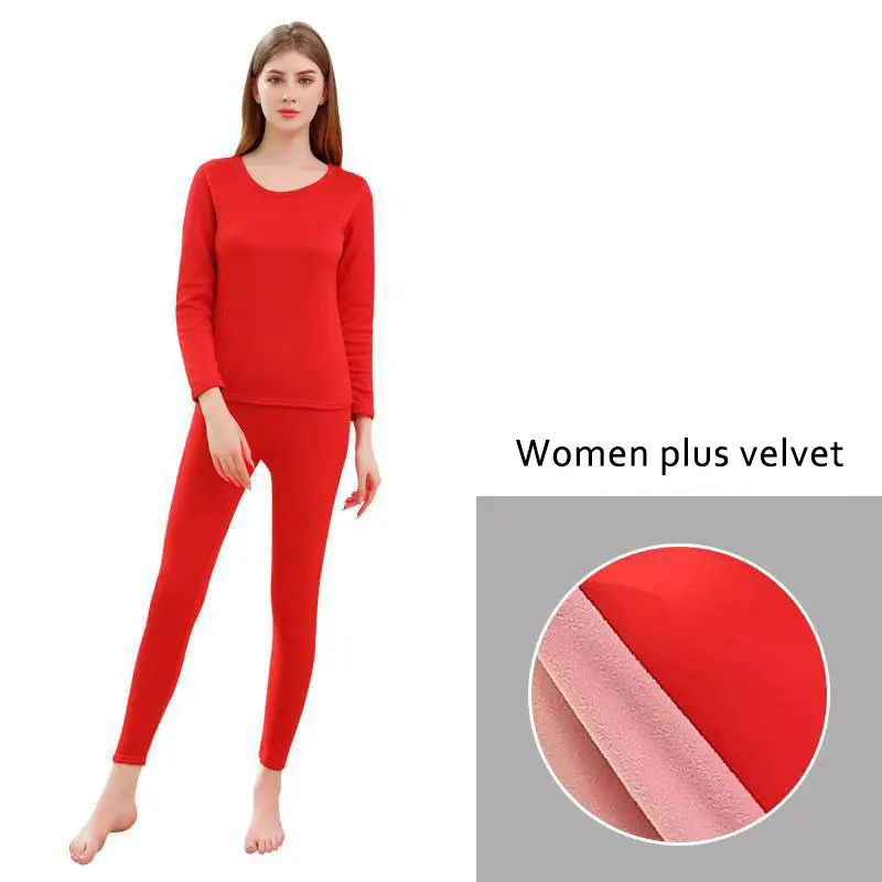 Men's and Women's Seek Thermal Winter Underwear Long Johns Merino Wool Thermo Shirt+Pants Suit Plus Velvet - Цвет: 11