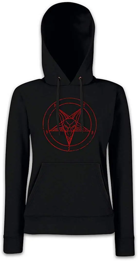 Baphomet Pentagram Sign Women Hoodie Hooded Sweatshirt Pulloverunisex men women hoodie sweatshirt
