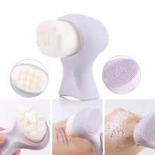 Противоскользящая двухсторонняя Очищающая щетка для лица для глубокой очистки пор DIY SPA
