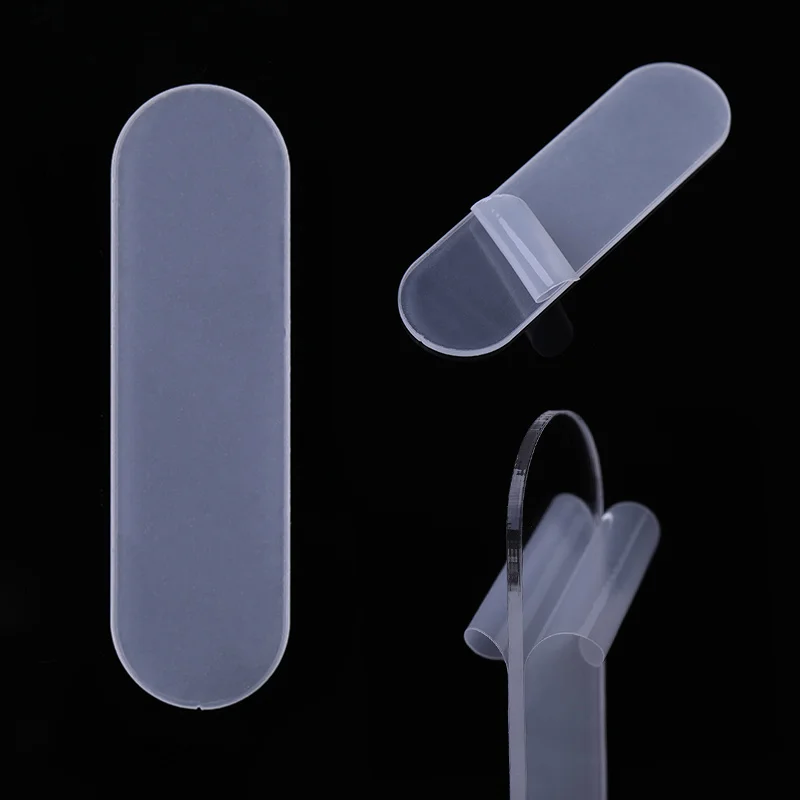 

5 PCS Clear False Nail Tips Elliptical Shape Display Stand Holder with Protective Film DIY Nail Tips Practice Tools