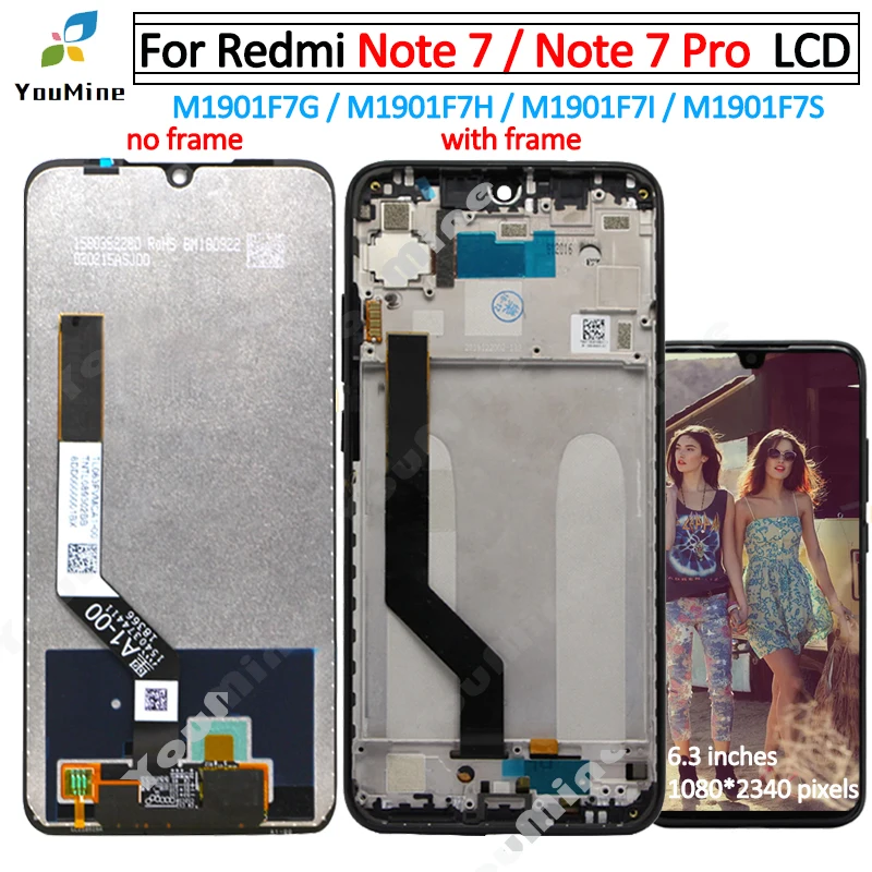 Оригинальный ЖК дисплей для Xiaomi Redmi note 7 сменный дигитайзер сенсорного экрана в