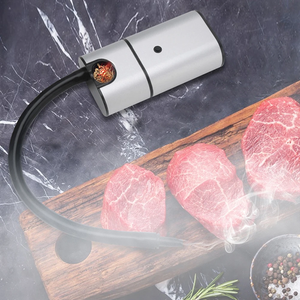 New Smoking Gun, Portable Smoke Infuser Smoker Gun, Cocktail Smoker,  Hand-held Cold Smoker Food Smoker for Any Meat Cocktail Cheese BBQ Sous  Vide Steak Beef, Sausage, Vegetable Salad, etc. 