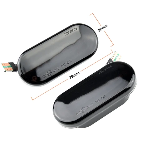 스모크 다이나믹 플로우 LED 사이드 마커 방향 지시등, VW 트랜스포터 T5 폴로 골프 3 4 파사트 B5 샤란 루포 보라 멀티밴용 2