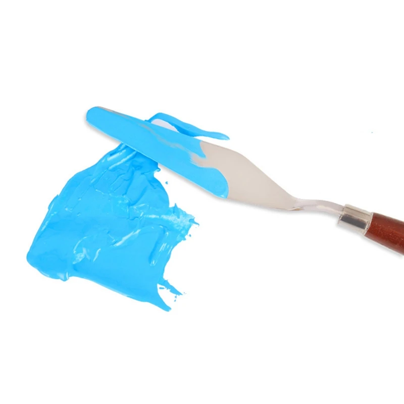 

5pcs/set Plastic Handle Stainless Steel Oil Painting Scraper Acrylic Powder Paint Pick Knife Color Scraper for Painting