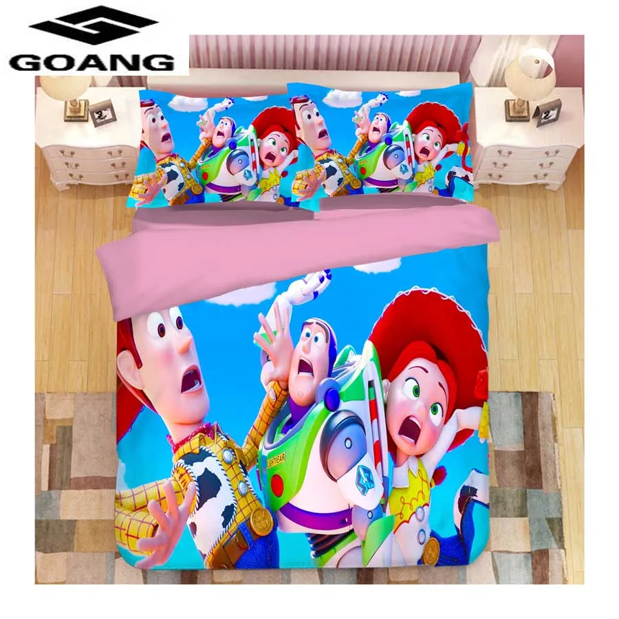 

GOANG Toy story 3d bedding sets bed sheet duvet cover and pillowcase 100% Superfine fiber luxury bedding Home textiles
