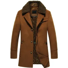 Высококачественная Мужская Повседневная теплая верхняя одежда, куртка и пальто, Мужская бушлат, новое зимнее шерстяное пальто, приталенные куртки, размер M-4XL