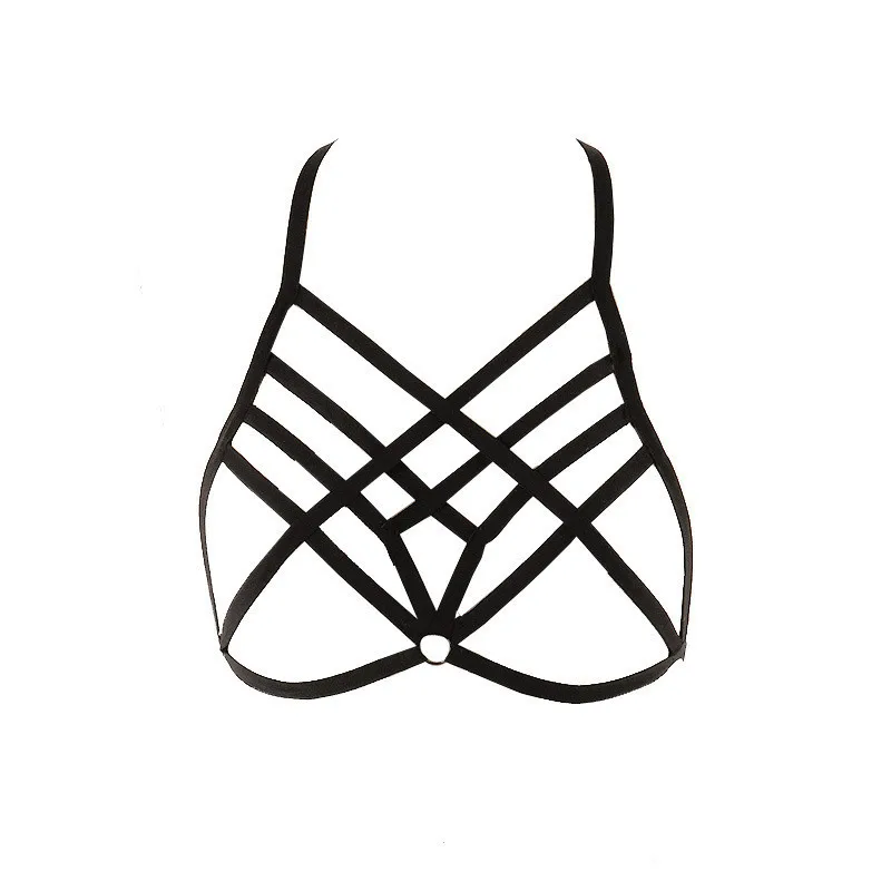 New Pentagram Sword Belt Sexy Ladies Women Body Harness Bra Chest Bondage Erotic Lingerie Cage Bra Gothic Garter Belt Suspenders