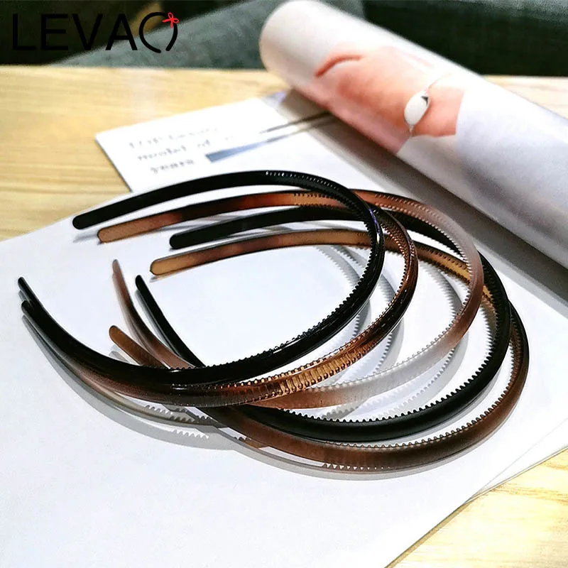 

LEVAO Fashion Resin Gradient Headband Hair Bands Bezel Turban Headwear Women Hairbands Girls Accessories Head Hoop Hair Jewelry