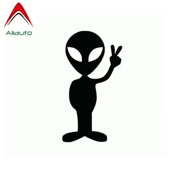 

Aliauto Cartoon Car Sticker Lovely Alien Peace Sign Auto Motorcycles Decor Vinyl Decal for Skoda Volvo Mitsubishi Lada,14cm*8cm