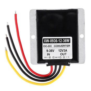

9-36V to 12V DC Buck Power Converter Waterproof Multiple Protection 3A Step Down Module Voltage Adapter
