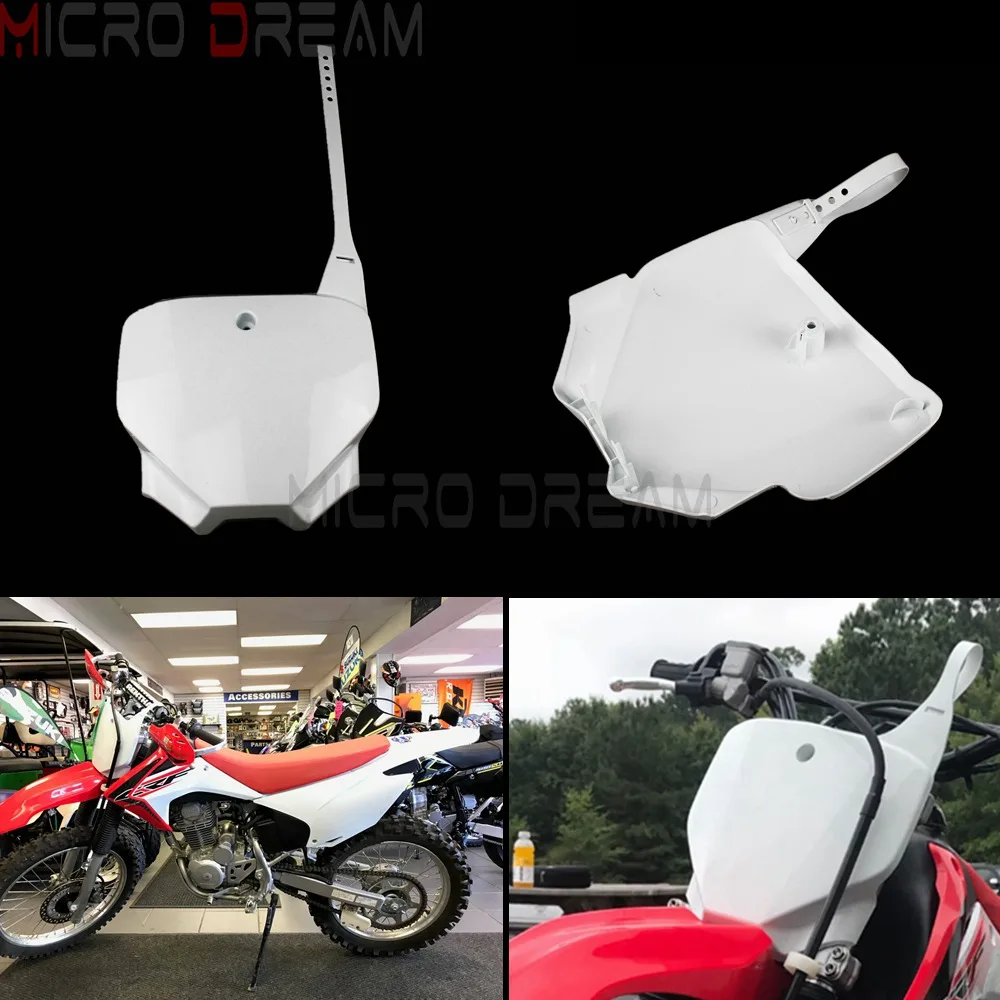 

White Plastic Front Name Number Plate For Honda CRF150F CRF230F CRF 150 230 CRF 150/230 F 2003-2019 Dirt Bike Motocross Enduro