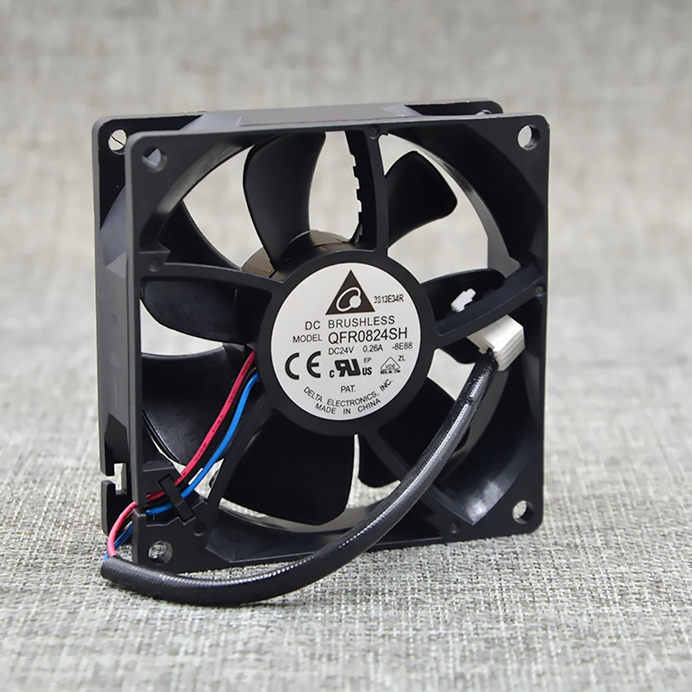 

for delta New QFR0824SH 24V 0.26A 8cm 8025 80 * 80 * 25 Double Ball Cooling Fan