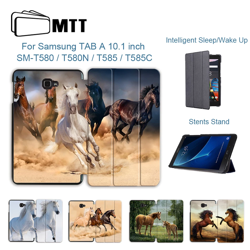 MTT из искусственной кожи для samsung Galaxy Tab A A6, 10,1 дюймов, чехол для планшета SM-T580, T585, откидная подставка, умный чехол, защитный чехол