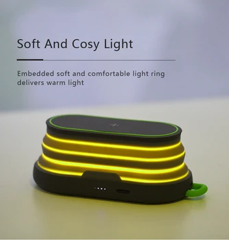 

S20 Power Bank Table Lamp Wireless Chargers 5000mah power bank Holder 10W High Power outdoor sport portable charger 2020 new