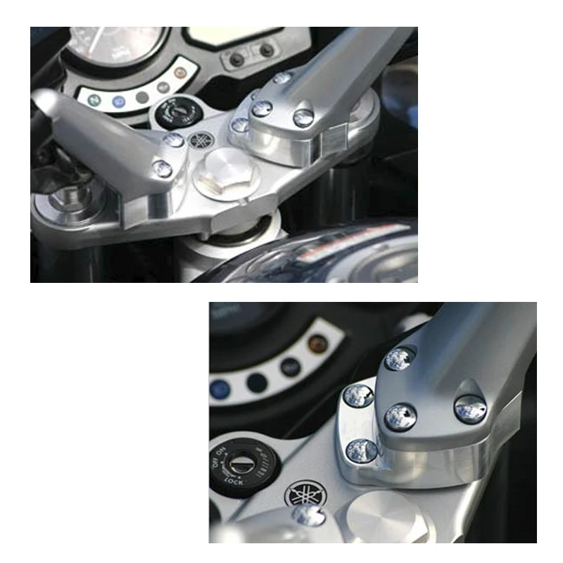 25 мм образного руля для Yamaha FJR1300 FJR 1300 2001 2002 2003 2004 2005 Серебряная ручка бар, подступни Аксессуары для мотоциклов Запчасти