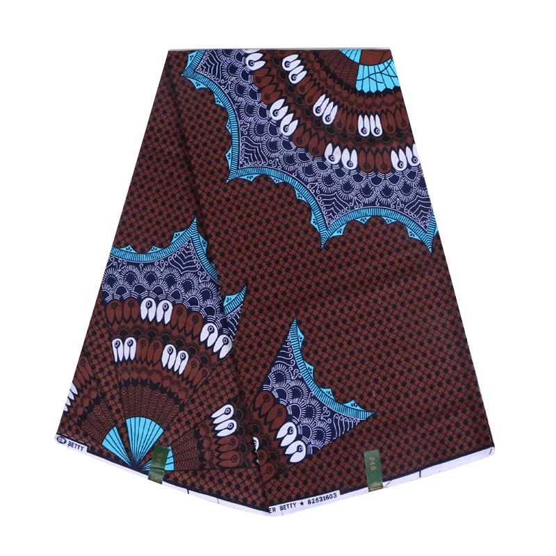 Coffee Ankara с Африканским принтом вощеная ткань настоящая голландская восковая 100%
