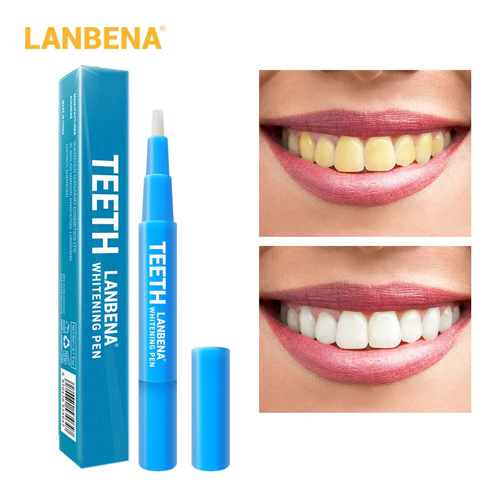 LANBENA Teeth Whitening Pen Cleaning Serum Removes Plaque Stains Dental Tools Oral Hygiene Tooth Gel Whitenning Brush Teeth 3ml