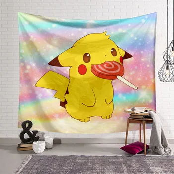

Cute Pikachu Pokemon Tapestry 3D Printing Tapestrying Rectangular Home Decor Wall Hanging 05