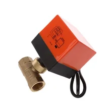 Электрический моторизованный латунный шаровой клапан 2 Way 3 провода привода DN15 DN20 DN25 AC 220V