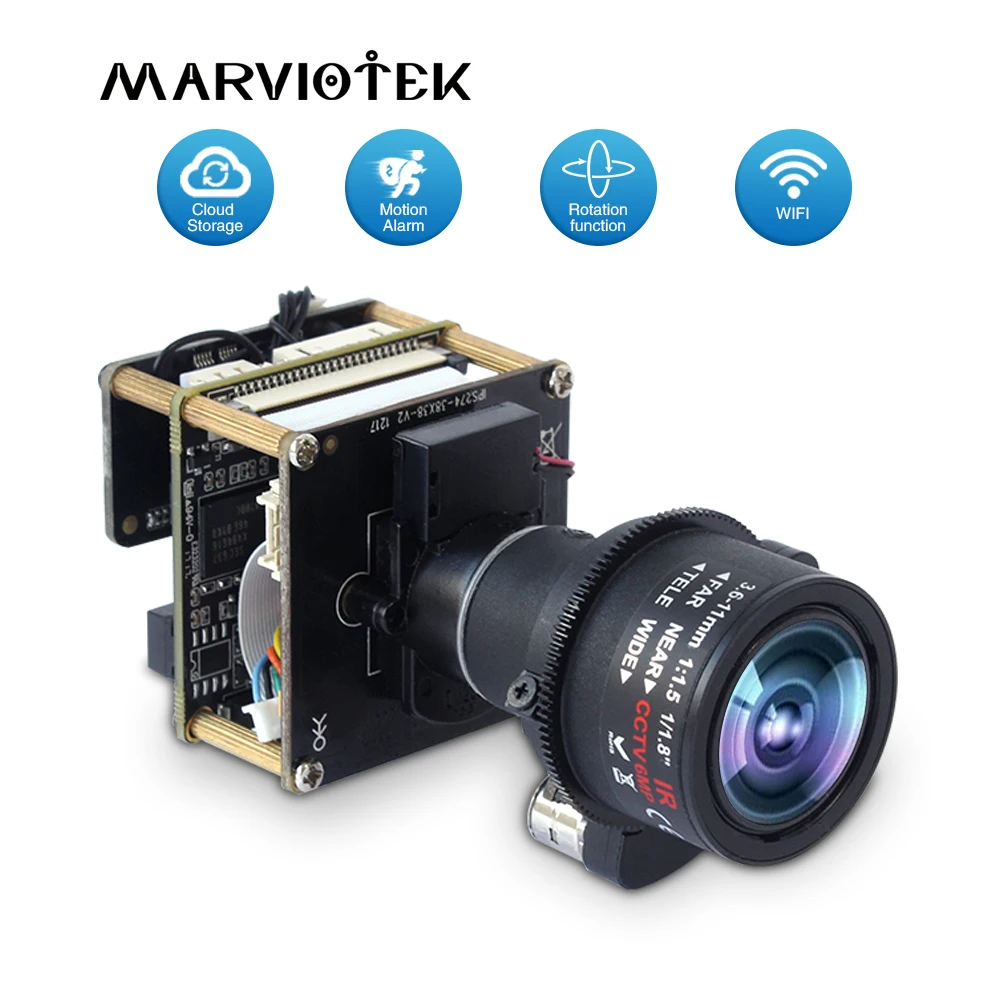 Сетевая IP камера 4K 12 МП Starlight UHD PTZ Модуль платы Сетевой камеры с 3 кратным