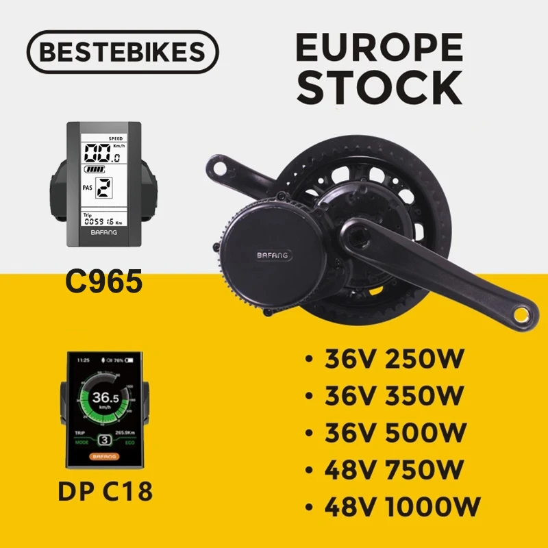 Best Price Bafang Motor BBSHD 1000w BBS02B 750w BBS01B 250w BBS01 BBS02 Mid Drive Motor Electric Motor Bicycle Conversion Kit